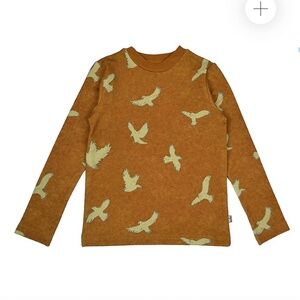 Whoopi Ba Ba Kids Long Sleeve Fleece Pullover With Bird Print